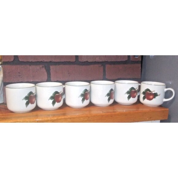 Cades Cove Collection Cups Set of 6 Apple by Citation + 1 Apple mug beautiful - Picture 16 of 16